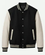 Popular Jacket's Black & White Varsity Jacket