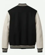 Men's Varsity Jacket with Snap-Button Closure